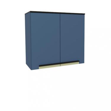 Imagem de Armario Aereo 2 Portas 80cm Manhattan Herval - Azul Orion