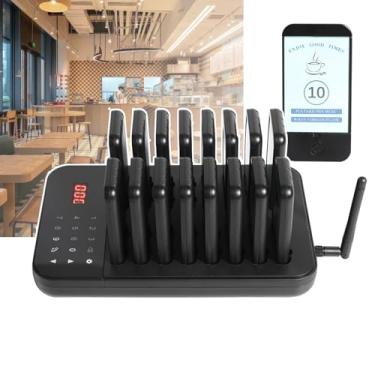 Imagem de Pager Sem Fio Para Restaurante, Alcance De Transmissão De 1000 M,15 Horas Em Standby, 16 Pagers,2 Modos De Vibração, Com Controle De Toque,listas De Chamadas Podem Ser Verificadas,1 drag 16