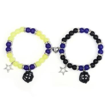 Imagem de SONGCHANGJEWELRY Wybie com pulseiras combinando para casal melhor amigo - pingentes de botões, acessórios de fantasia de cosplay de filme de terror - presentes de aniversário para mulheres e homens