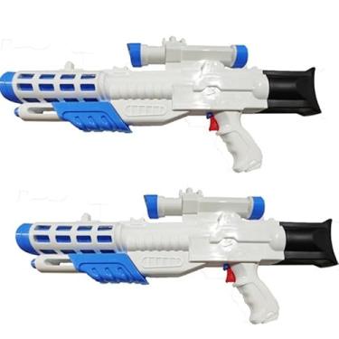 Imagem de 2 Arminha Lança Água Infantil Grande Potente Arma Lançador