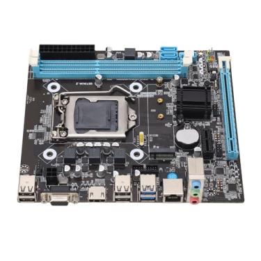 Imagem de Mrisata Placa-mãe para jogos H81, placa-mãe LGA 1150 Micro ATX PC, Dual Channel DDR3 M.2 NVMe NGFF SATA 6Gb s PCIe Slot Suporte para Core I3 I5 I7 para E3 V3 para série G