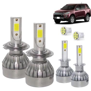 Imagem de Kit Super Led Trailblazer 2013 a 2017 Farol Baixo H7 + Milha H1 20000 