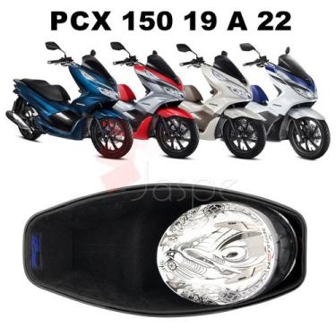 Imagem de Forração Honda Pcx 150 Acessório Baú 19 20 Forro Preto - Jaspe Ateliê,