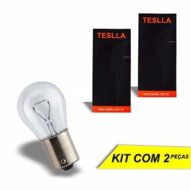 Imagem de Lâmpada Luz de Ré Freio Pisca P21W Teslla Halógena 12V 21W 3200K - 2 P