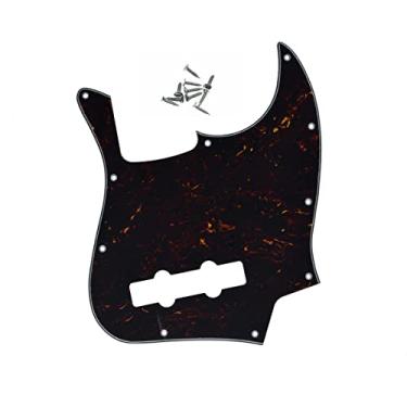 Imagem de KAISH 4 cordas J estilo baixo pickguard placa raspadinha para baixo Jazz J Bass feita nos EUA/México tartaruga escura