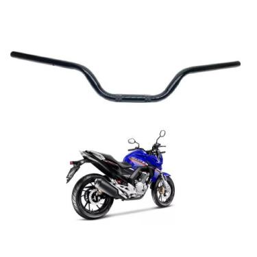 Imagem de Guidão De Moto Cb Twister 250 2014 A 2020 Preto Com Furo Pesinho Resis