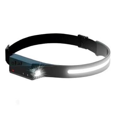 Imagem de Farol Lanterna Cabeça Capacete Recarregavel Com Sensor Geral - BELLATO