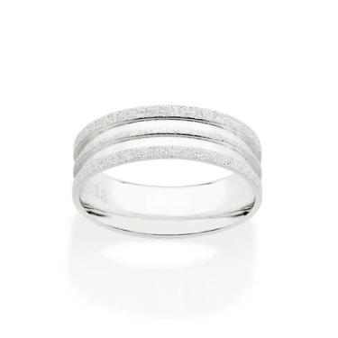 Imagem de Aliança de namoro prata 925 casamento ou noivado anel rommanel unissex