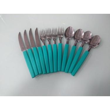 Imagem de Conjunto de Talheres Simonaggio Belize Azul Tiff - 12 Peças