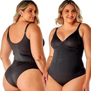 Imagem de Cinta Body Bory Modelador Plus Size Sem Bojo Média Forte Compressão 35