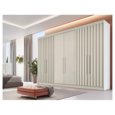 Imagem de Guarda-roupa Casal 6 Portas 6 Gavetas Móveis Europa Ripado Potente, Of