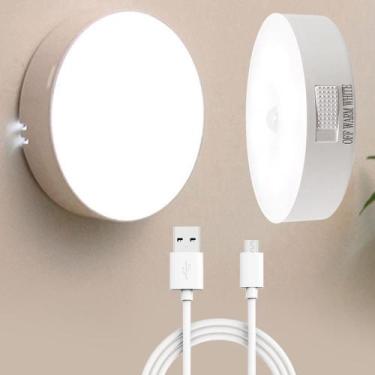 Imagem de Luminária Lâmpada Led Sem fio Com Sensor Presença Movimento Spot Usb F