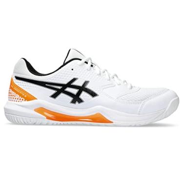 Imagem de ASICS Tênis masculino Gel-Dedicate 8, Branco/laranja choque, 45