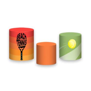 Imagem de Trio de Capas de Cilindro - Esporte Beach Tennis Areia 009 - Via Cores
