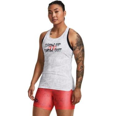 Imagem de Regata de Treino Feminina Under Armour HeatGear Alter Ego, Branco, G