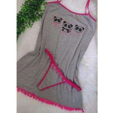Imagem de Camisola Noite Feminina Adulto Com Calcinha Envio Imediato - FREEVEST 