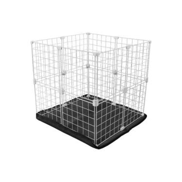 Imagem de Cercado Aramado Porquinho da Índia Coelho 60x60x60 Cm com Bandeja Higi