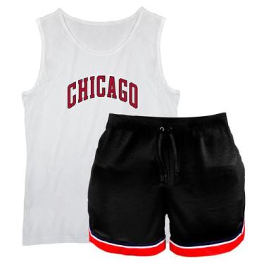 Imagem de Conjunto Short Esportivo Estilo Basquete e Camiseta Regata Masculina C