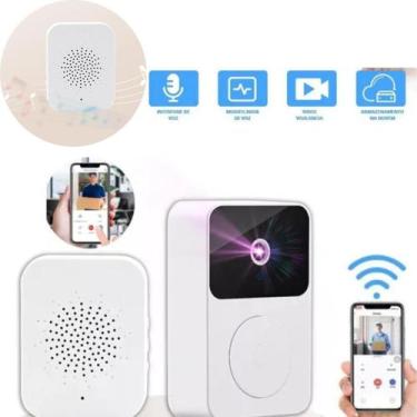Imagem de Campainha Interfone Inteligente Video Porteiro Wifi Sem Fio - AL