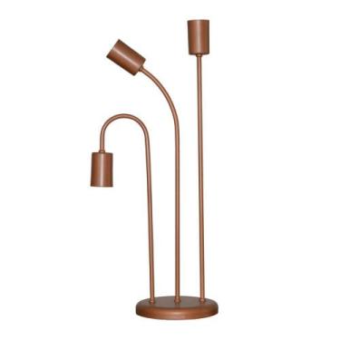 Imagem de Abajur Retro - Luminaria De Mesa Para 03 Lâmpadas - Ideal para Sala - 