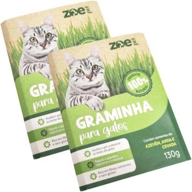 Imagem de Kit 2 Graminhas Grama Para Gatos Comestível Auxilia na Digestão e Elim