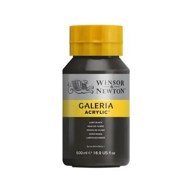 Imagem de Tinta Acrilica Galeria 500ml Winsor & Newton Escolha a Cor, LAMP BLACK