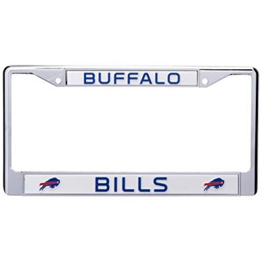Imagem de Rico Industries Moldura de placa de licença cromada padrão NFL Buffalo Bills, 15,24 x 31,12 cm