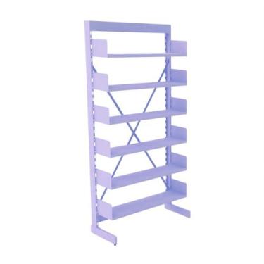 Imagem de Estante Para Biblioteca Simples Pandin 2,30 m Lílas