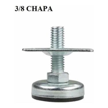 Imagem de Sapata Regulavel P/móveis 3/8 C/chapa Fixação 10 Unidades - comercial 