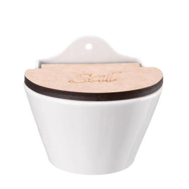 Imagem de Porta Saleiro Porcelana Grande Com Tampa Cozinha - Maryland Decor