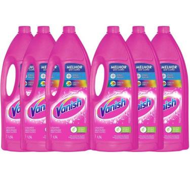Imagem de 6Un Líquido Tira Manchas Para Roupas Coloridas 1,5L Barato - Vanish