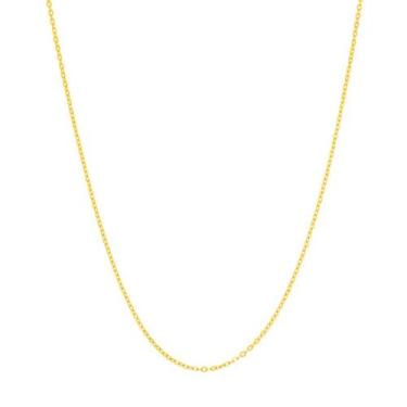 Imagem de Cordão corrente rommanel banhado ouro 18k feminino elo cadeado batido 