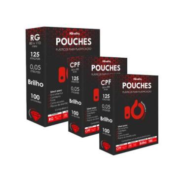 Imagem de Plástico Plastificação 300 Grafity 1 Cento RG, 2 Centos CPF (Título El