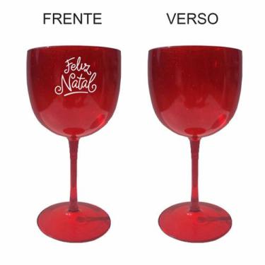 Imagem de Kit 6 Taças Gin Vodka Drink 580ml Acrílica FELIZ NATAL - Aloha, Rubi G