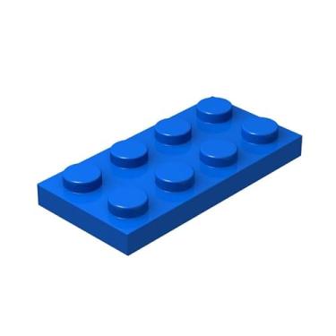 Imagem de Plwooyur Classic Blue Plates Bulk, Blue Plate 2x4, Building Plates Flat 100 Piece, Compatible with Lego Parts and Pieces: 2x4 Blue Plates(Color: Blue), M0659-23