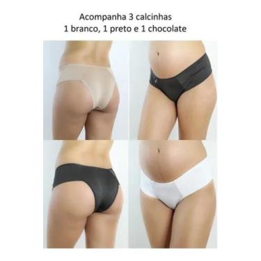 Imagem de Kit 3 calcinha Pós Parto Alta compressão Gestante Mamãe - Doce Mamãe, 