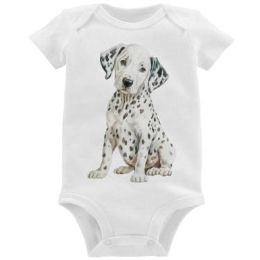 Imagem de Body Bebê Cachorro Dálmata - Foca na Moda, Branco, P