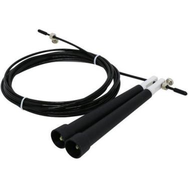 Imagem de Corda De Pular 3m Cabo De Aço Rolamento Exercício Funcional Speed Rope