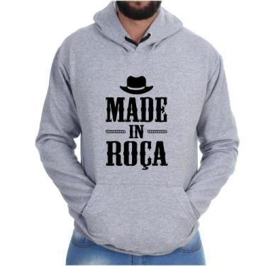 Imagem de Blusa Moletom Canguru Flanelado Masculino Made In Roça - Elite, Cinza,