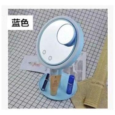 Imagem de Espelho  Aumento Led E Ventilador Regulável Porta Maquiagem - oem, Ros