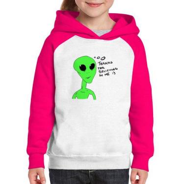 Imagem de Moletom Infantil Thank's For Believing In Me Alien - Foca na Moda, Bra