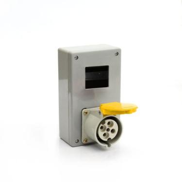 Imagem de Caixa com tomada industrial 3p+t 110/130v 16a strahl sd-4044
