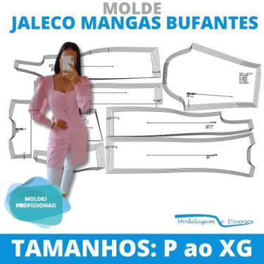 Imagem de Molde jaleco rosa, modelagem&diversos, correios