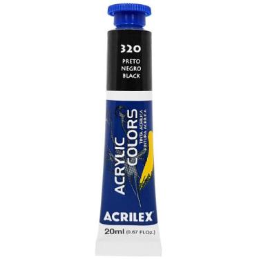 Imagem de Tinta Acrílica Acrylic Colors 20ml Bisnaga Acrilex, Preto