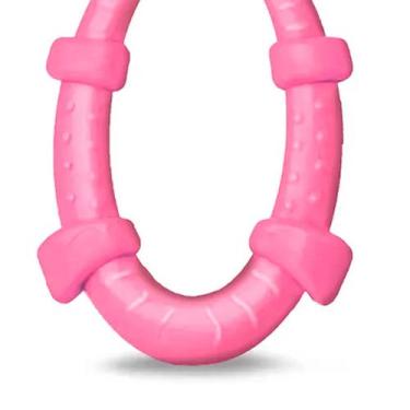 Imagem de Escovinha Massageadora Rosa Mordedor Infantil Para Bebês Macio Em Vini