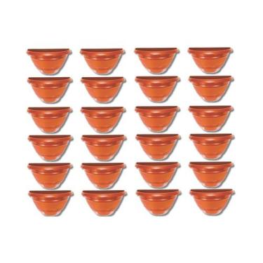 Imagem de Kit Vasos Meia Lua Kit Vasos Cerâmico 24 Peças Para Plantar - Mdf Stor