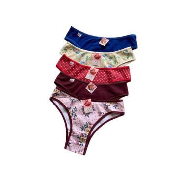 Imagem de Kit misto 12 calcinhas algodão adulto jormy, Variadas, P