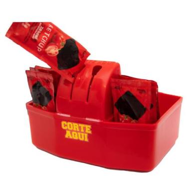 Imagem de Porta Sache com Cortador kit 21 Peças - Plastideal, Vermelha