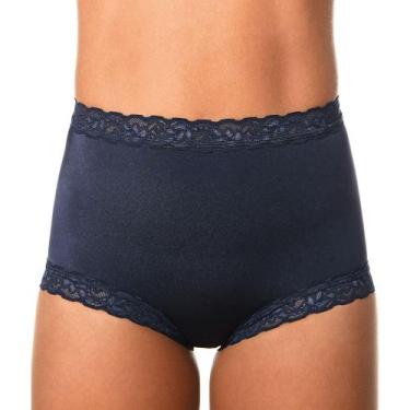 Imagem de Calcinhas Demillus 57330 Cintura Alta Plus Size Poliamida, Marinho, P