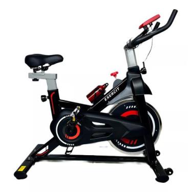 Imagem de Bicicleta Ergométrica Spinning Exercit Es-08 Preta e Vermelha - Exerci